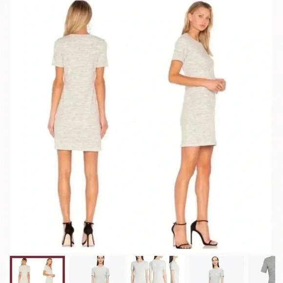 Theory TShirt Mini Dress Cherry B3 Sterling Grey Short Sleeves - Picture 6 of 6